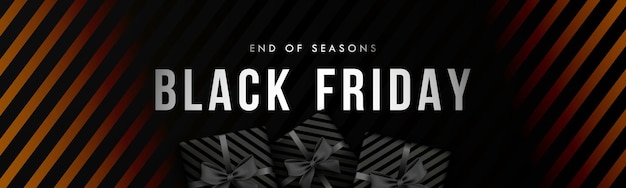 Fondo del modello a strisce di vendita di black friday