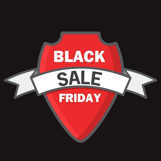 Black Friday Sale symbool een schild met een tapeBanner op korting in winkels of voor de websites