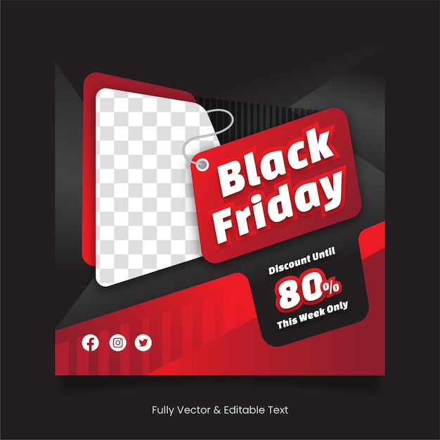 Vector black friday sale template