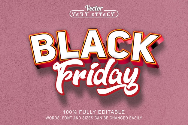 Black friday sale text style effect mockup