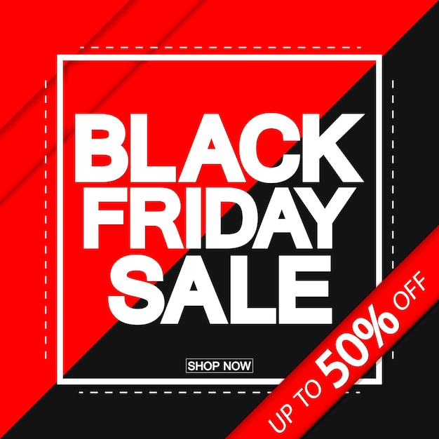 Black Friday Sale up to 50 off poster design template