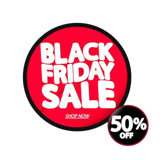 Black friday sale up to 50 off poster design template