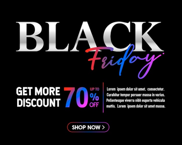 Vector black friday sale vector template