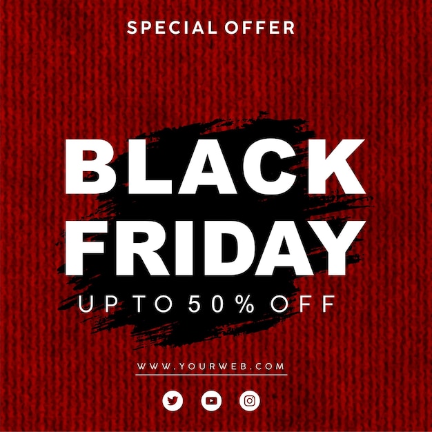 Black Friday sale with abstract tekture banner