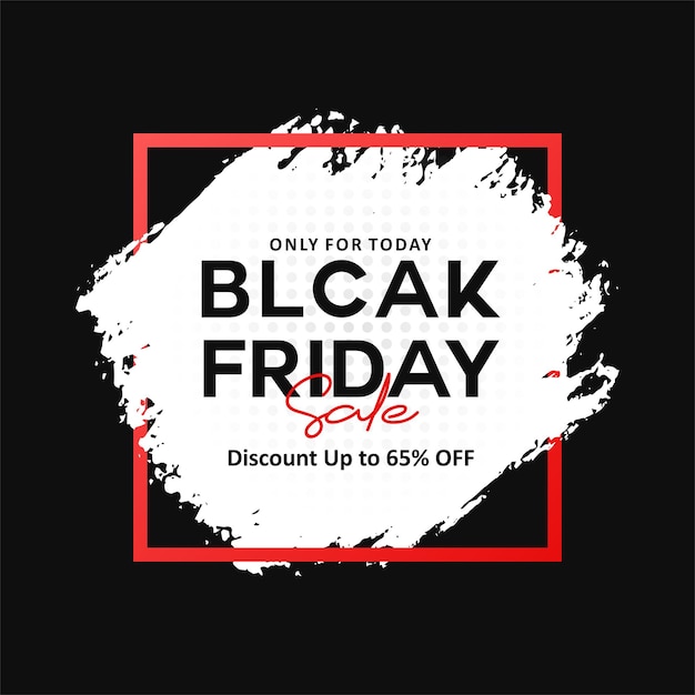 Black friday sale with brush splash