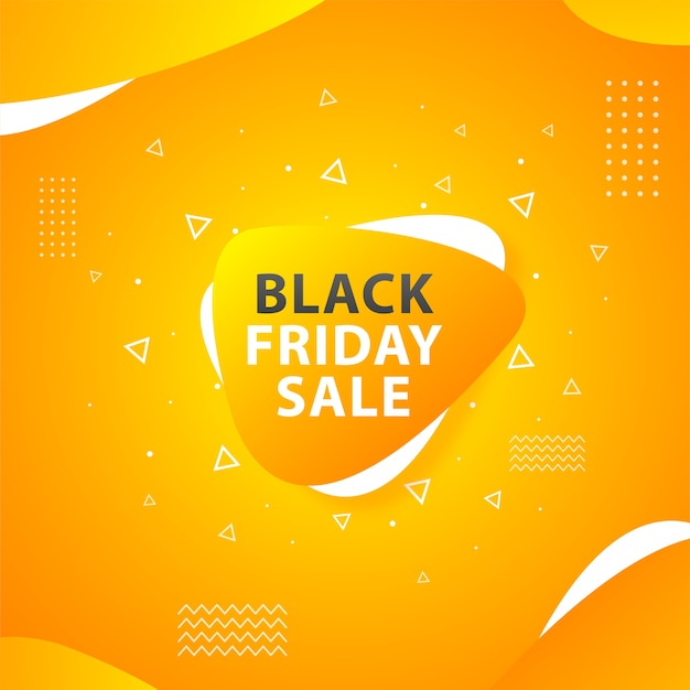 Black friday sale with a cheerful orange color