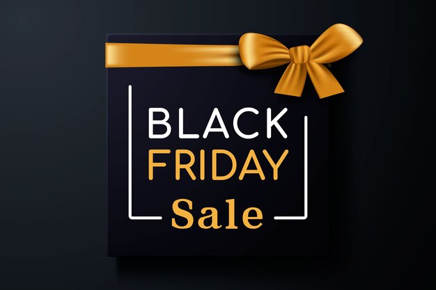 Black friday sale with gift box