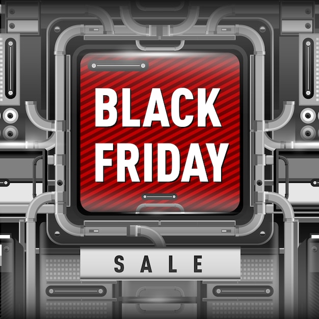 Vendita del black friday con sfondo futuristico moderno