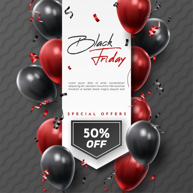 Premium Vector  Realistic black friday background