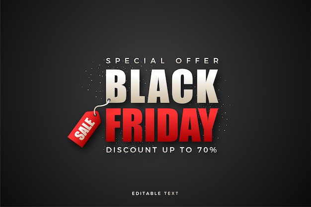 Vector black friday sale with white and black writing