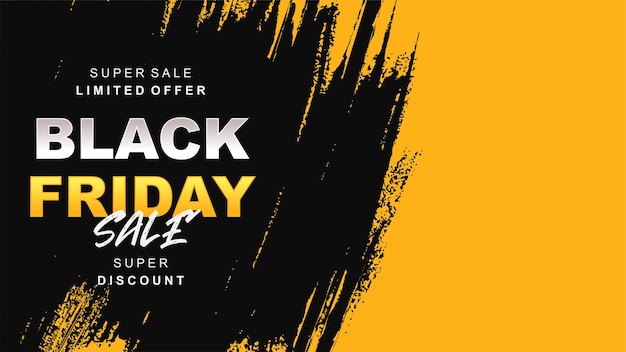 Black friday sale yellow and black background d