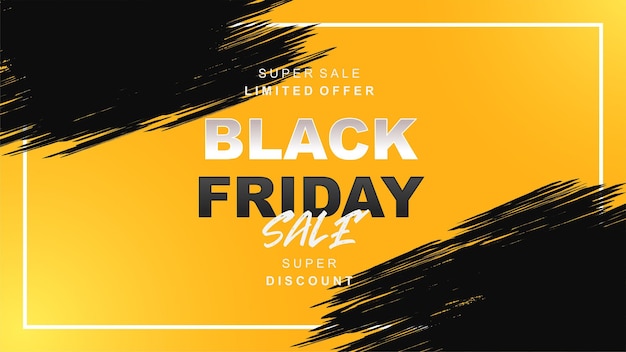 Vector black friday sale yellow and black background e