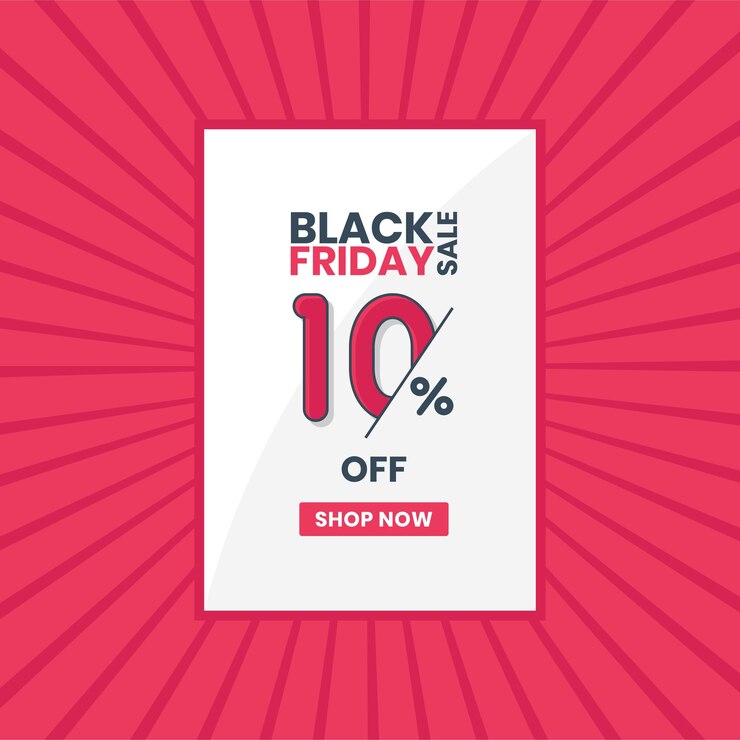 Black Friday sales banner 10 off Black Friday promotion 10 discount offer