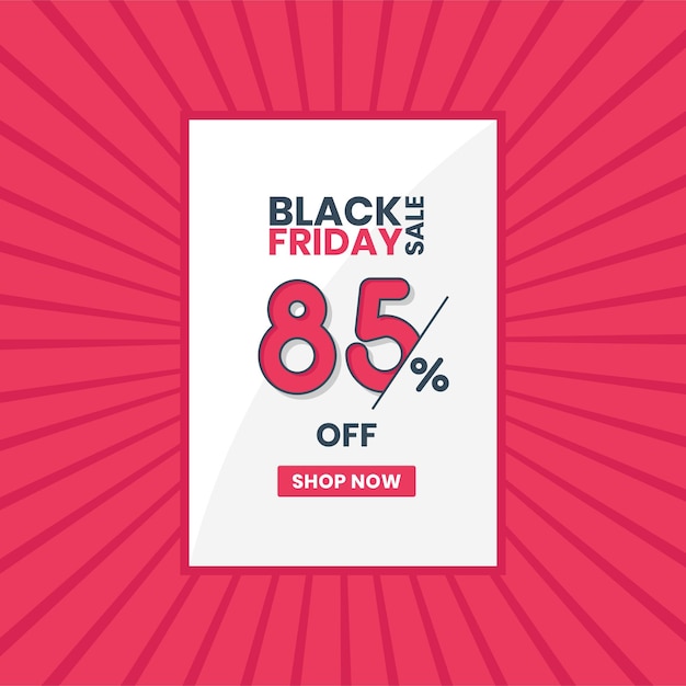 Black Friday sales banner 85 off Black Friday promotion 85 discount offer