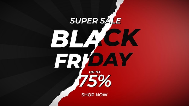 Vector black friday sales banner template