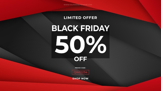 Vector black friday sales banner template