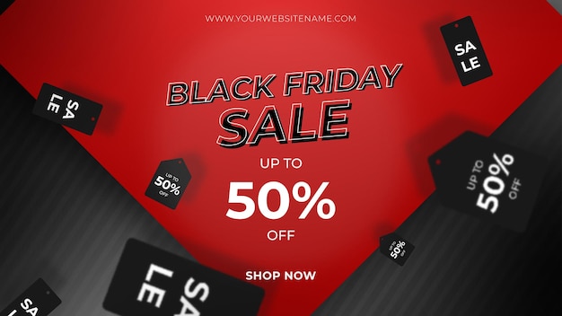 Vector black friday sales banner template