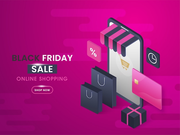 Concetto di design delle vendite del black friday