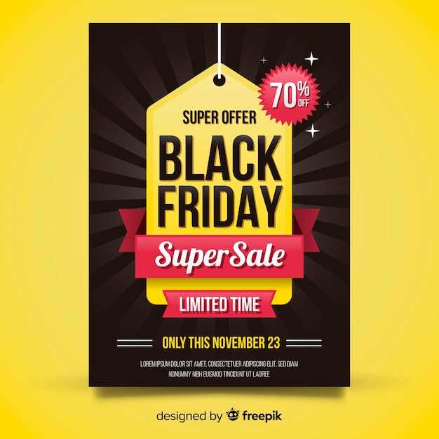 Black friday sales poster template