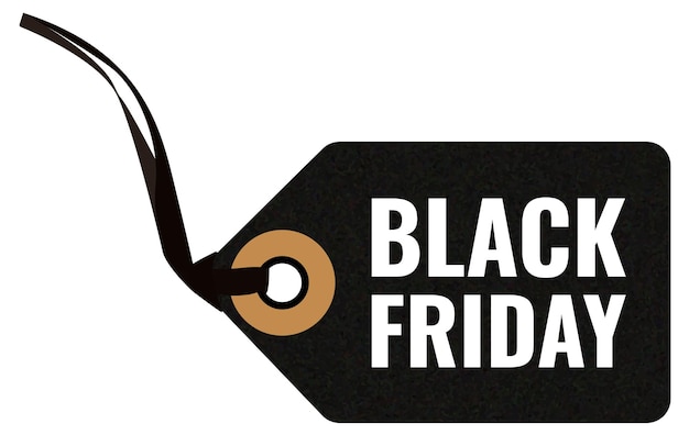 Vettore etichetta di vendita del black friday. design, vendita, sconto, pubblicità, cartellino del prezzo di marketing.