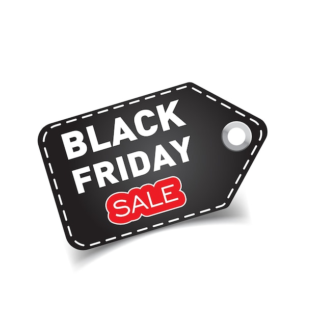 Black friday sales tag discount sticker vector illustration clothes food electronics cars sale