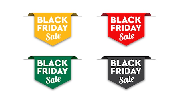 Black friday set banner template.