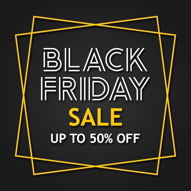 Vector black friday simple concept for banner