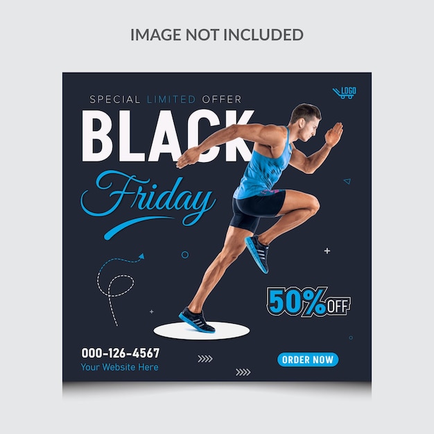 Black Friday social media banner template design