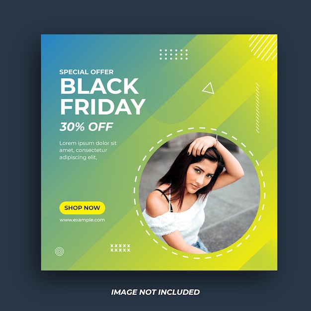 Black friday social media banner template.