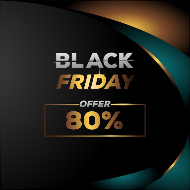 Black friday social media post background luxury