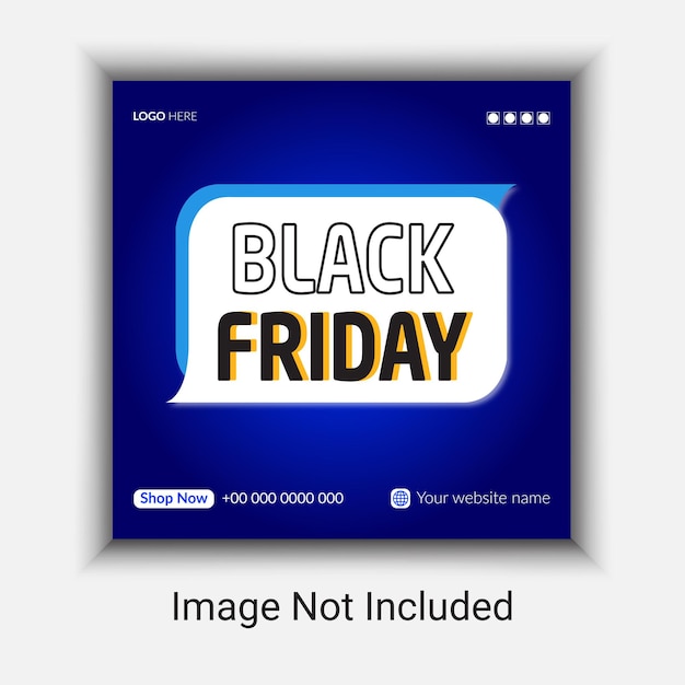 Black Friday Social Media Post Design Template Super Sale Campaign