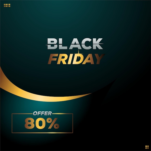 Black friday social media post luxury background