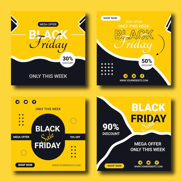 Black friday social media post promo ontwerpsjabloon