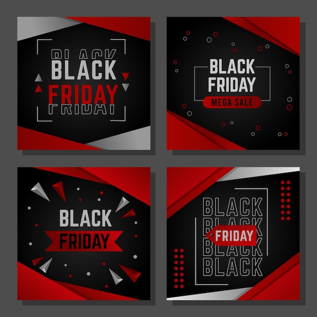 Black friday social media post template design