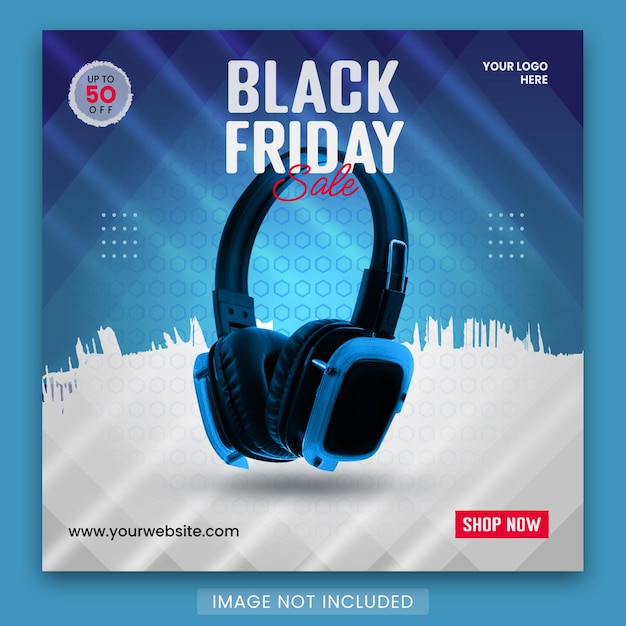 Vector black friday social media post template. digital marketing and sales promotion on black friday