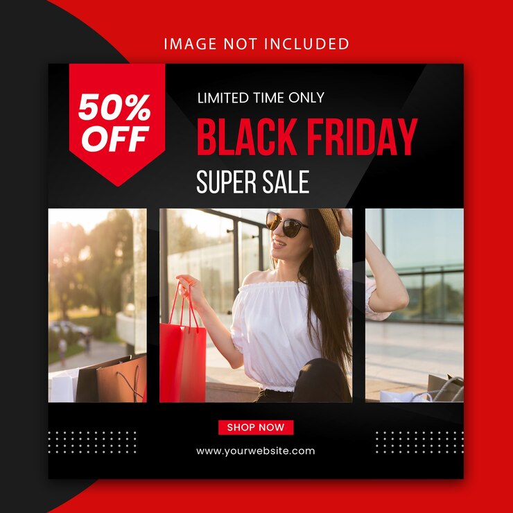 Vector black friday social media post template and web banner design
