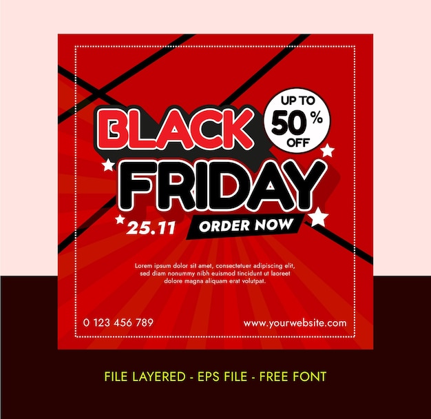 Black friday social media post template