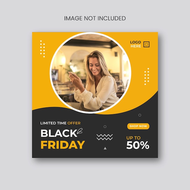 Black friday social media post template