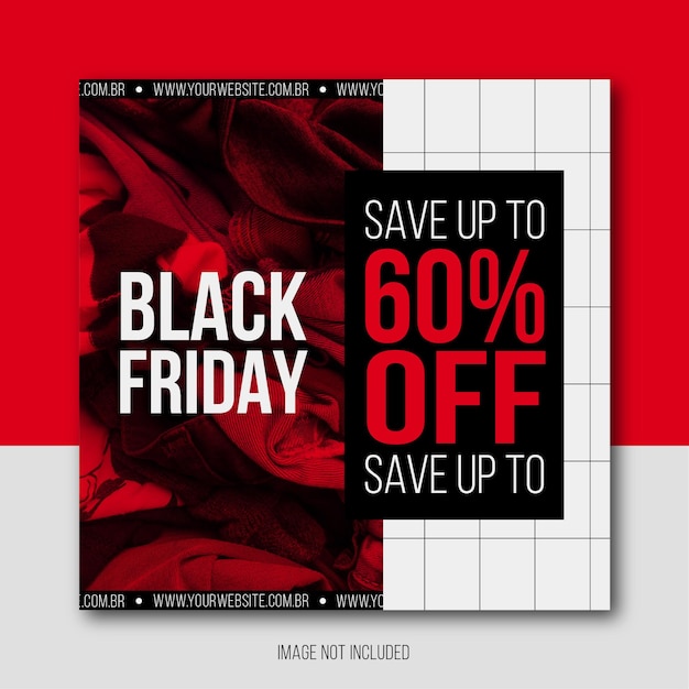 Vettore modello di media sociali di black friday