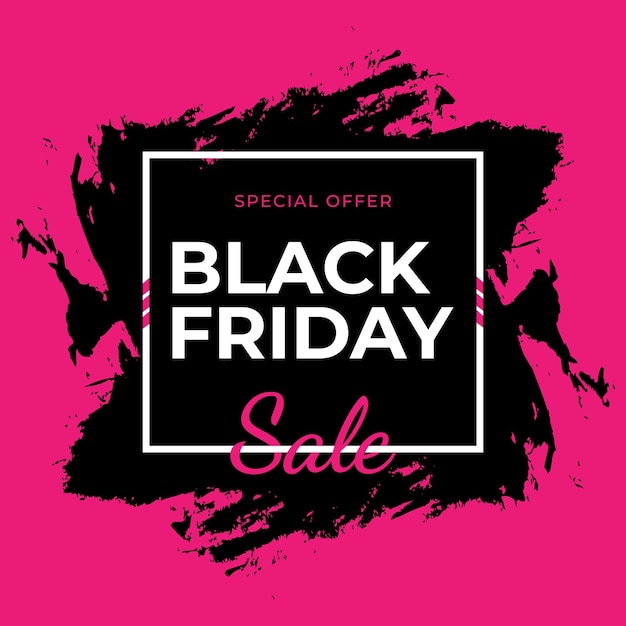 Design del modello di poster per social media del black friday