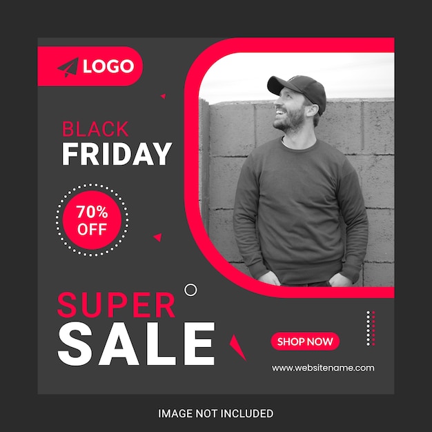 Black friday social media sale post template