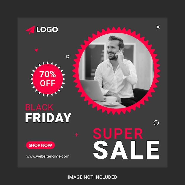 Black Friday social media sale post template