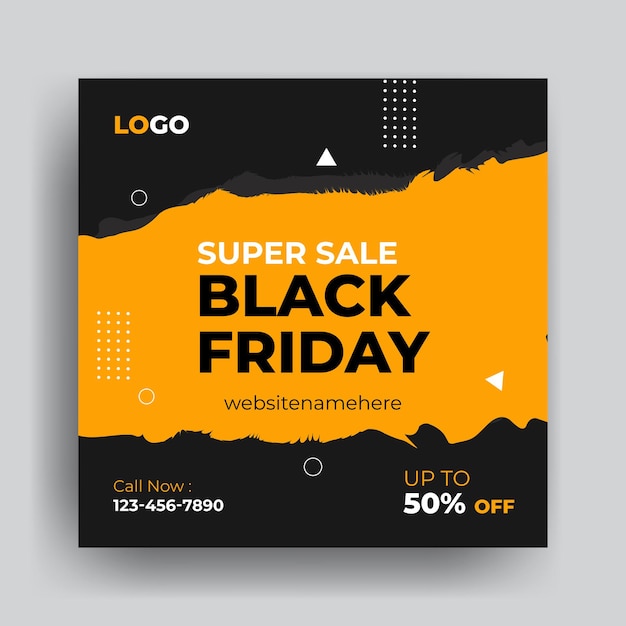 Vector black friday social media web banner design template