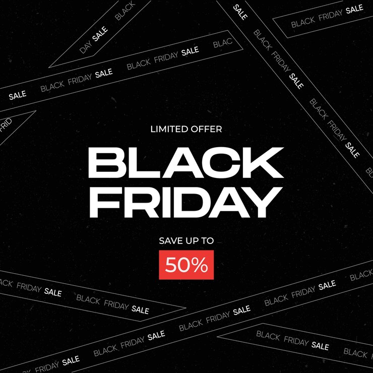 Vector black friday sociale media sjabloon ontwerp moderne minimale ontwerp