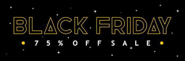 Vector black friday space concept for banner