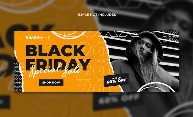 Vector black friday special sale banner background template