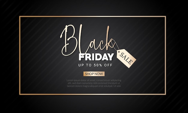 black friday special sale golden text effect art with black bg