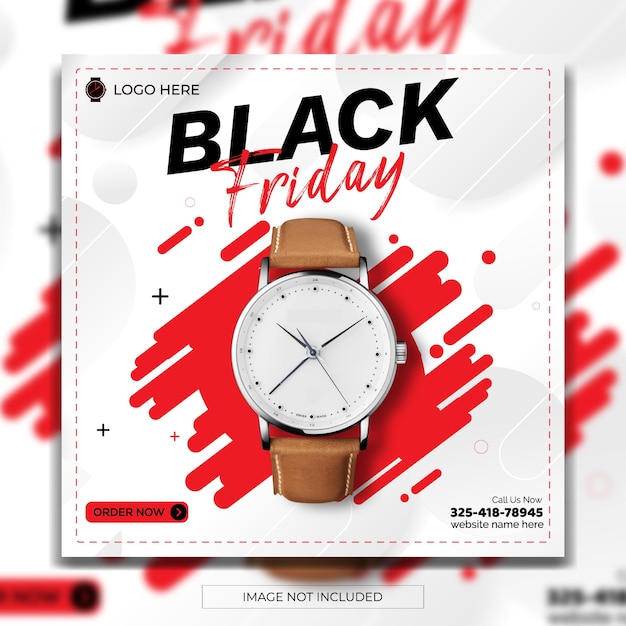 Vector black friday special sale social media banner and social media post template design