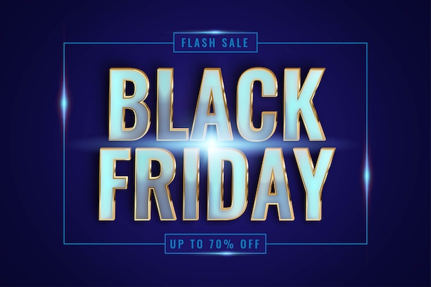 Vendita speciale del black friday con tema effetto