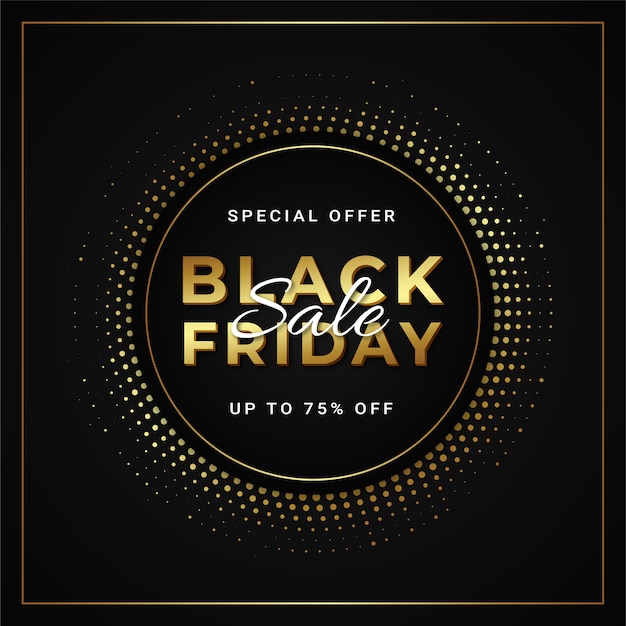 Black friday square banner